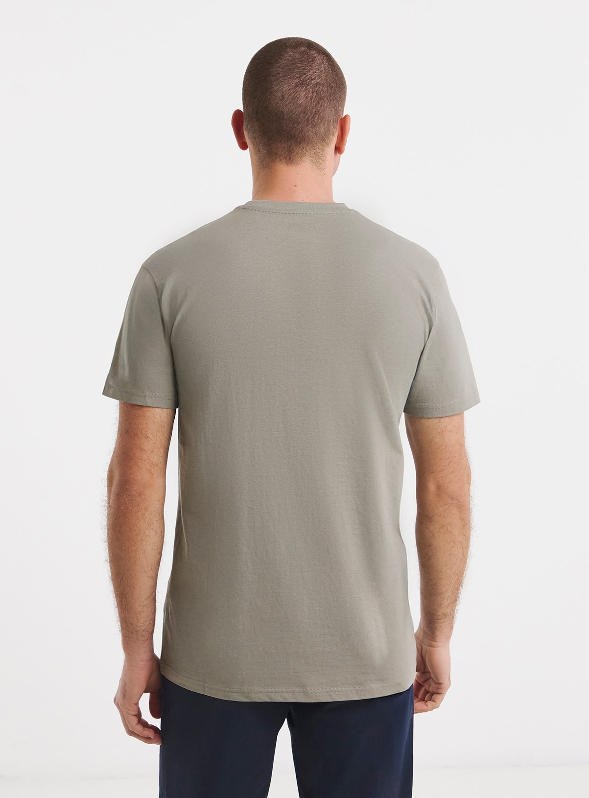 JACAMO 5 Pack Multi Crew Neck T Shirts Long Neutral Bright 1XL - Image 3 thumbnail